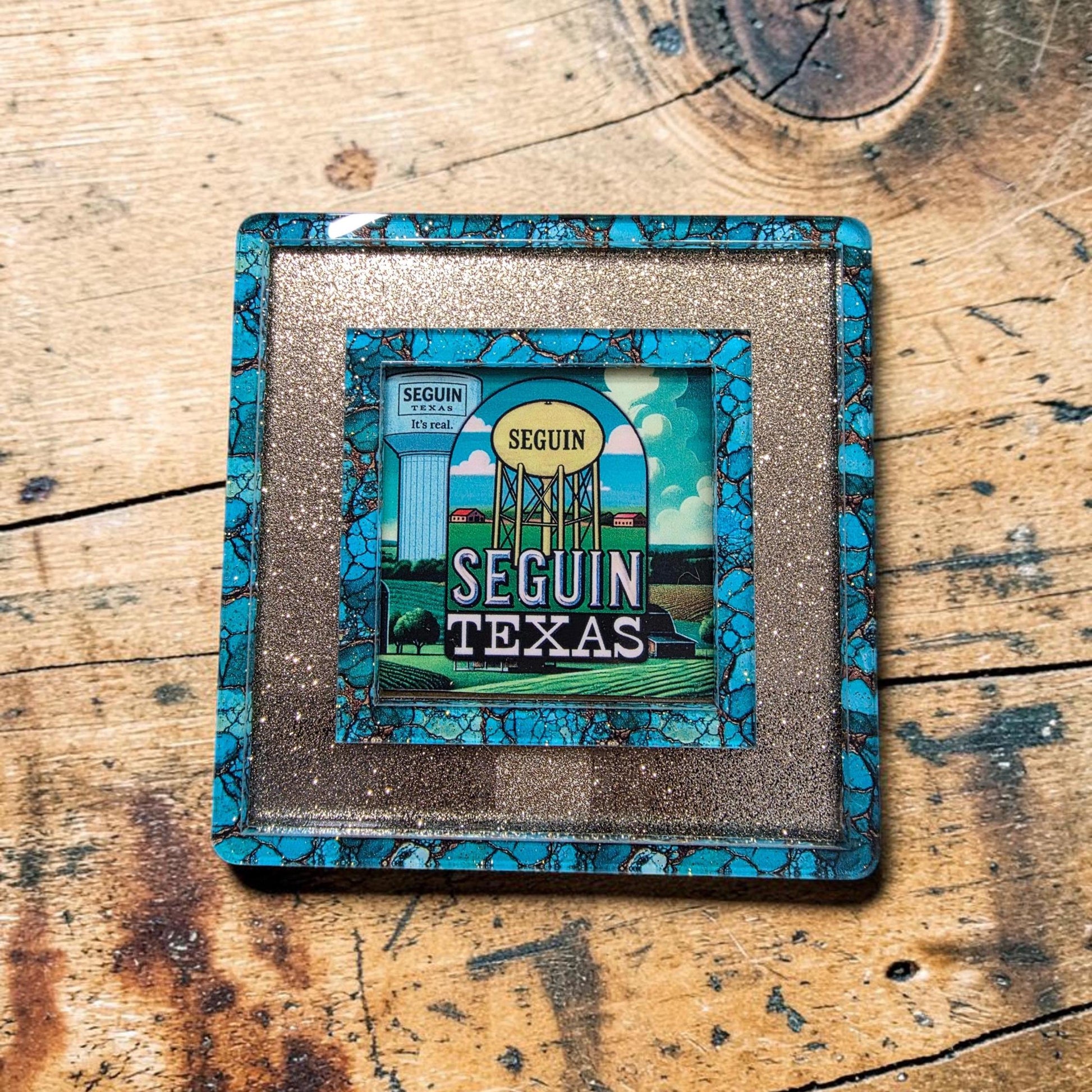 Iconic Seguin Texas Landmark Decor | Seguin Water Towers Night Light | Interchangeable Art