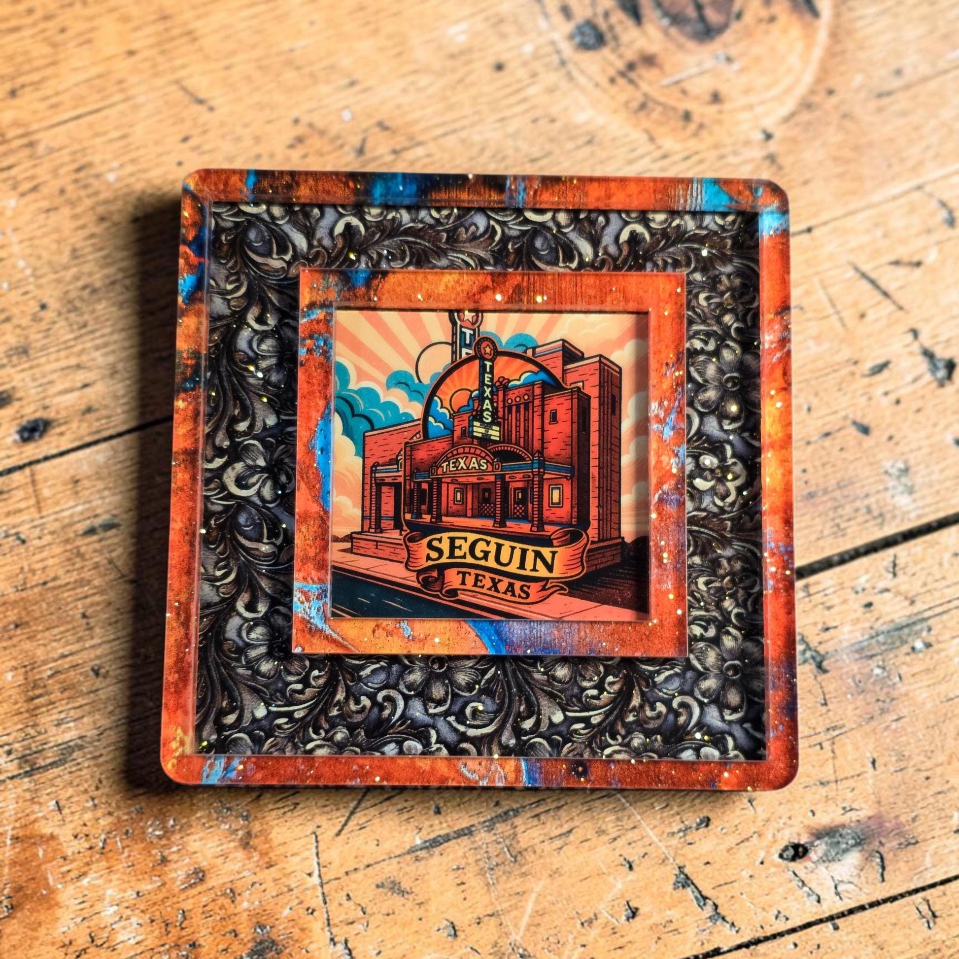 Seguin Texas Theatre Night Light | Historic Landmark Decor (Interchangeable Art)