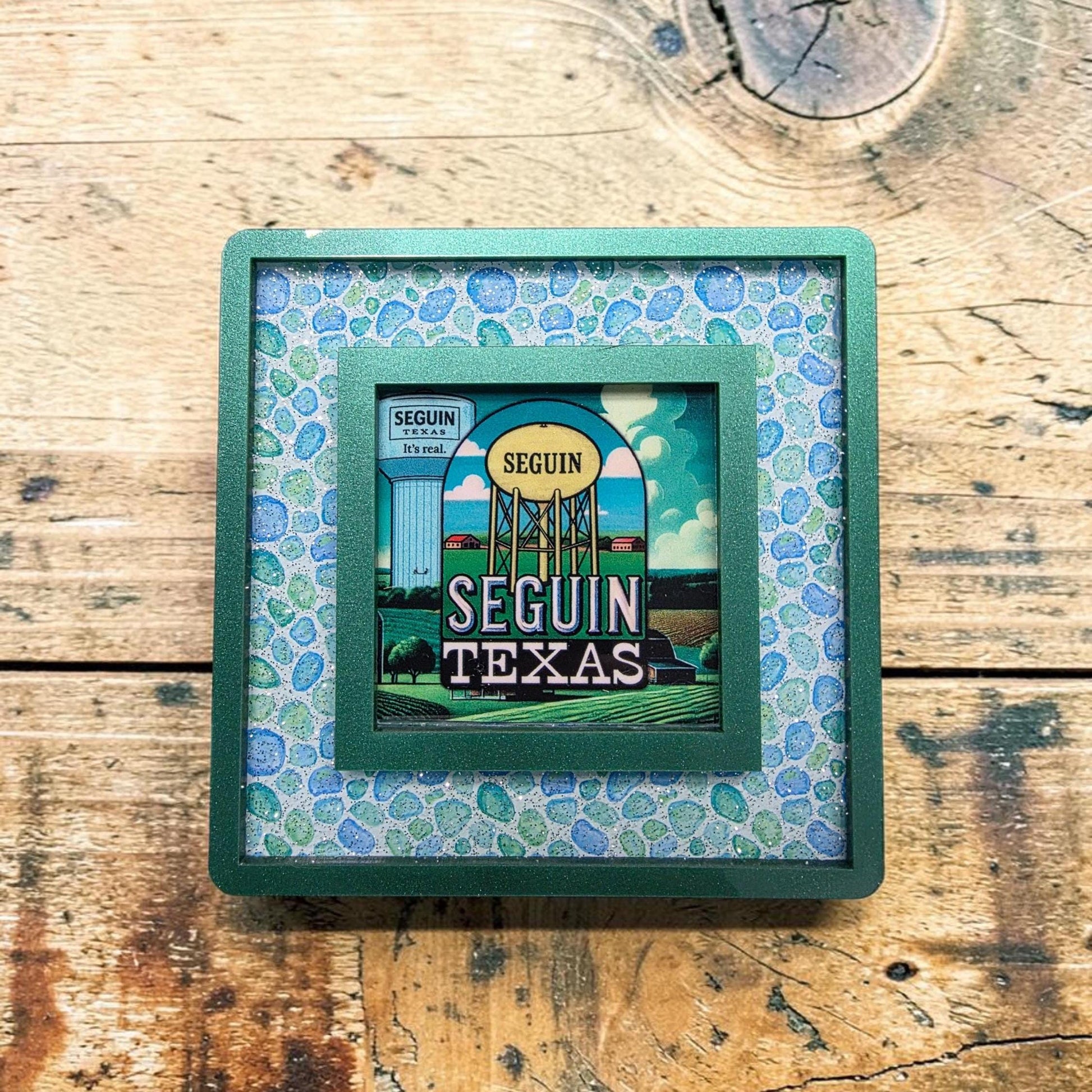 Iconic Seguin Texas Landmark Decor | Seguin Water Towers Night Light | Interchangeable Art