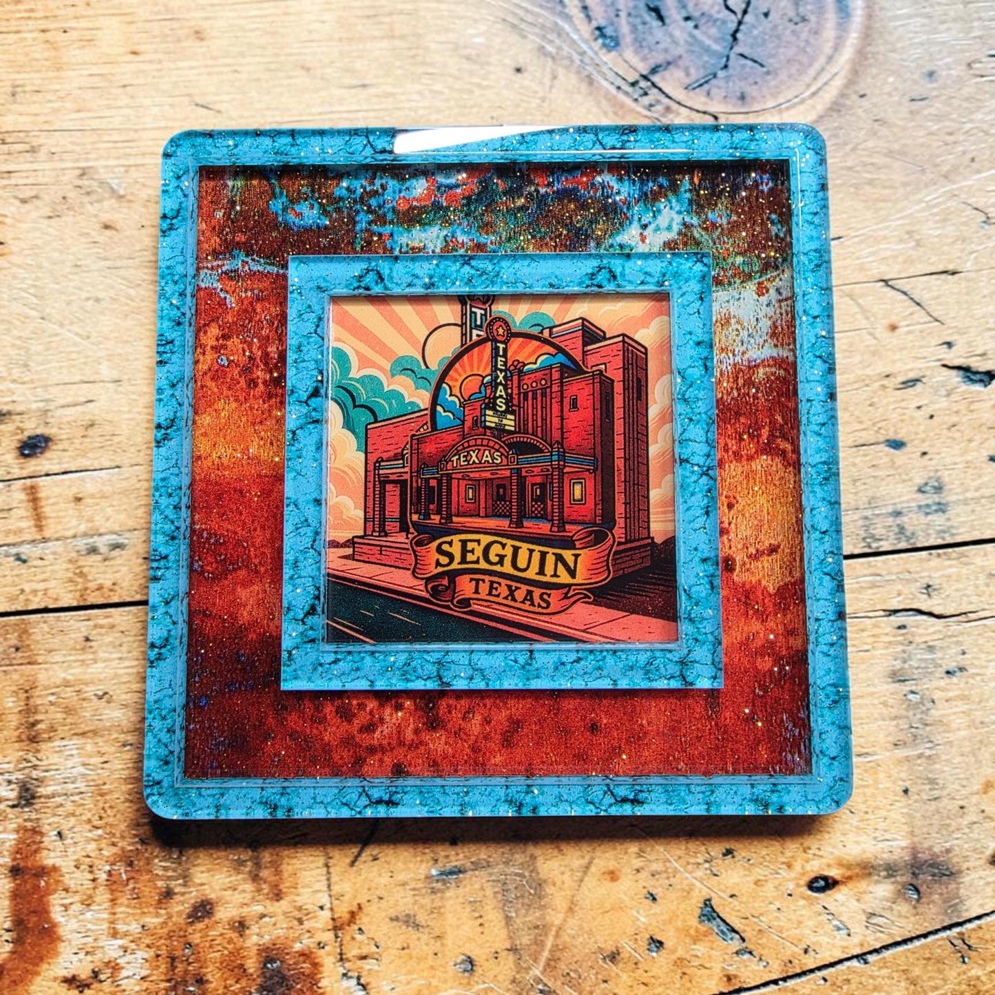 Seguin Texas Theatre Night Light | Historic Landmark Decor (Interchangeable Art)