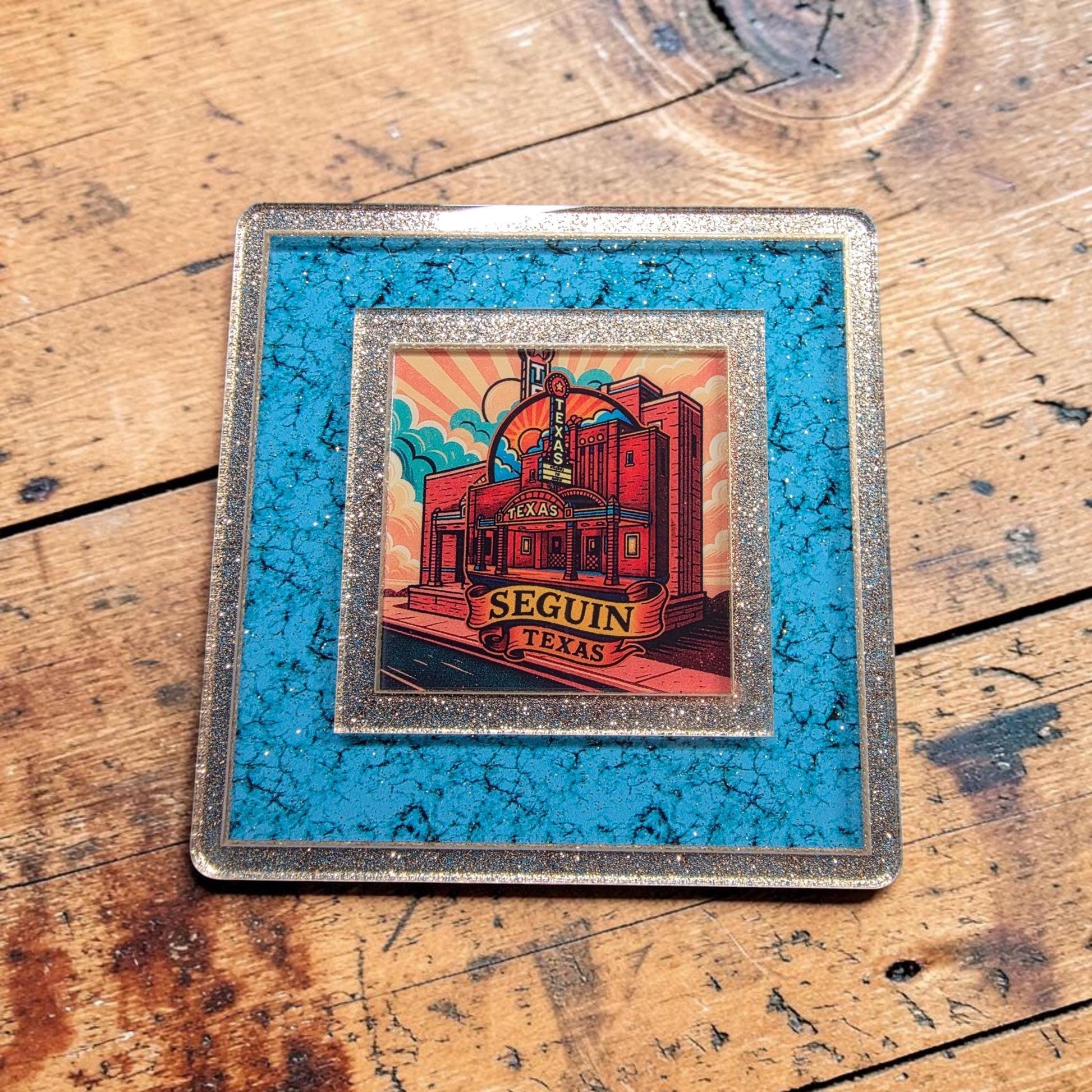 Seguin Texas Theatre Night Light | Historic Landmark Decor (Interchangeable Art)