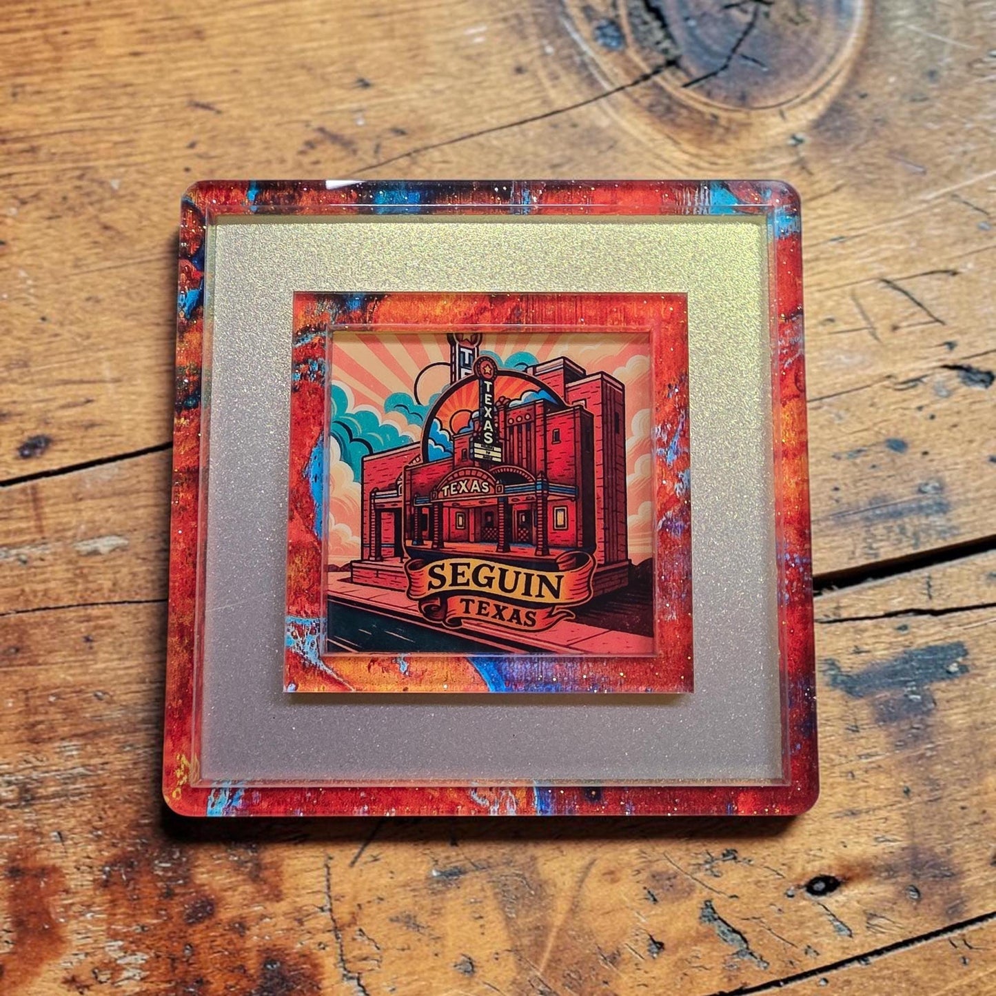 Seguin Texas Theatre Night Light | Historic Landmark Decor (Interchangeable Art)