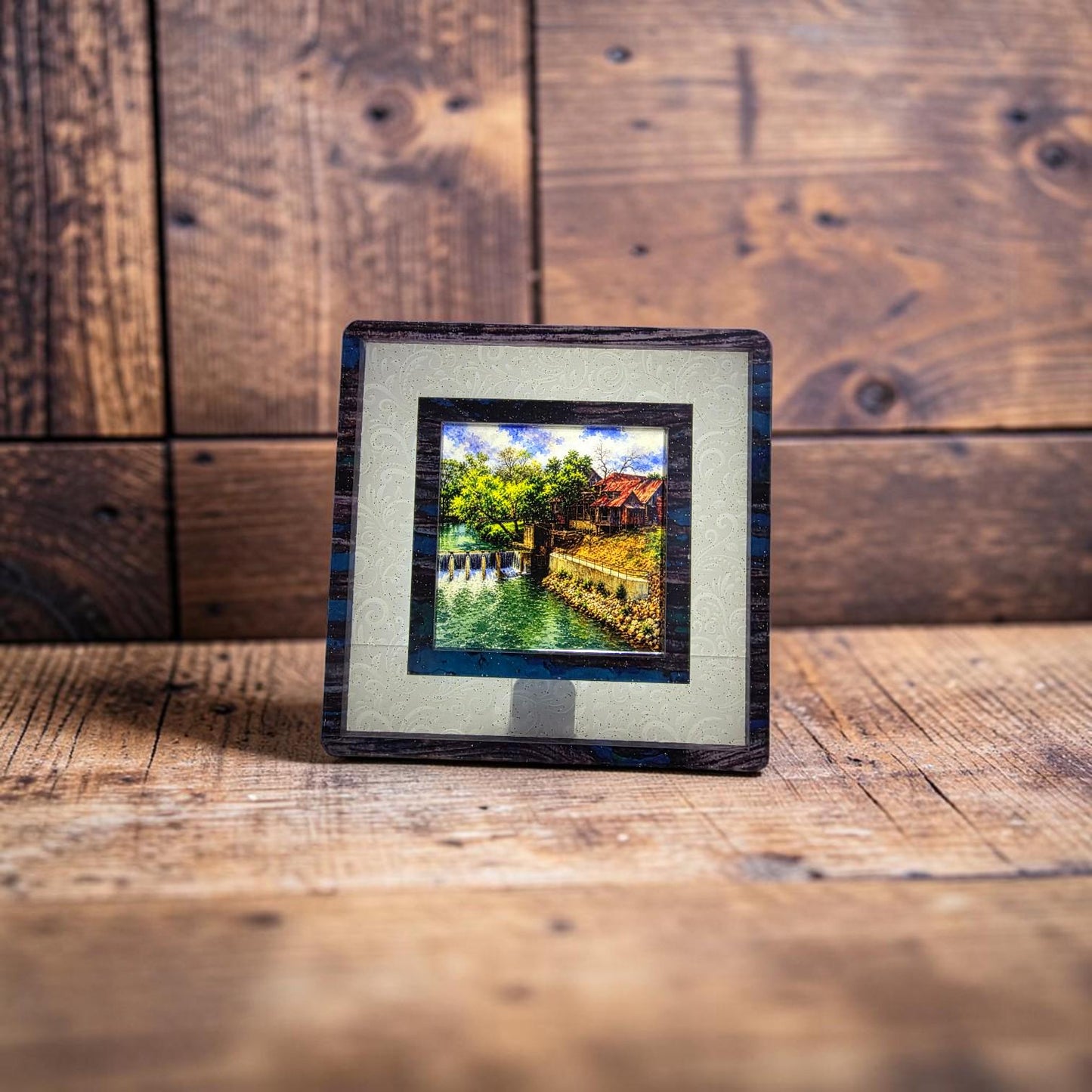 Zedler Mill Interchangeable Night Light Art Scene, Luling, Texas, Watercolor City Landmark