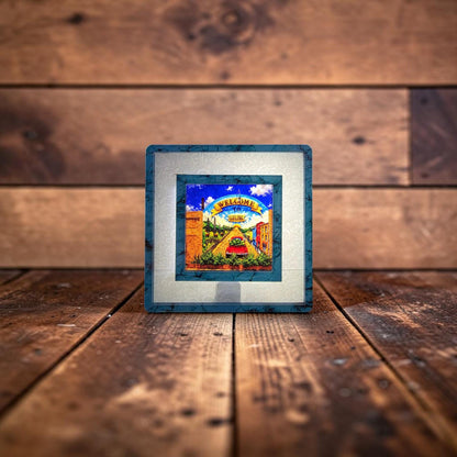 Welcome to Luling, Texas Interchangeable Night Light Art Scene, Watercolor Downtown Landmark