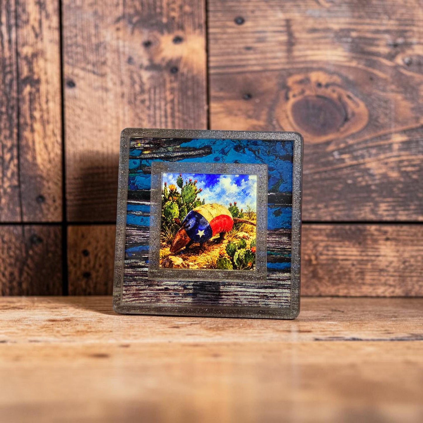 Texas Armadillo Interchangeable Night Light Art Scene, Watercolor Texas