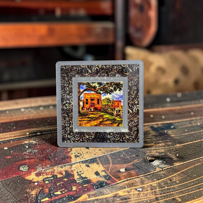 Historic Seguin Power Plant Interchangeable Night Light Art Scene, Watercolor Downtown Landmark