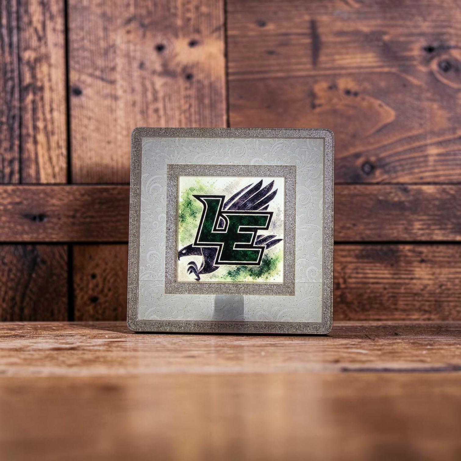 Luling Eagles Interchangeable Night Light Art Scene, Luling, Texas School Spirit