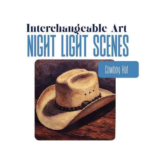 Cowboy Hat Interchangeable Night Light Art Scene Insert