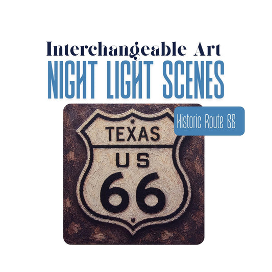 Historic Route 66 Interchangeable Night Light Art Scene Insert
