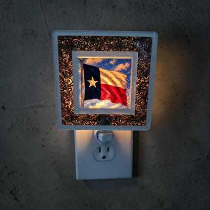 Texas Flag Interchangeable Night Light Art Scene Insert