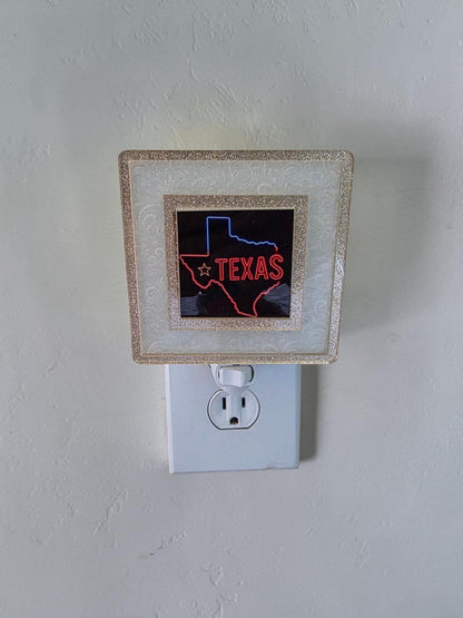 Neon Texas Interchangeable Night Light Art Scene Insert
