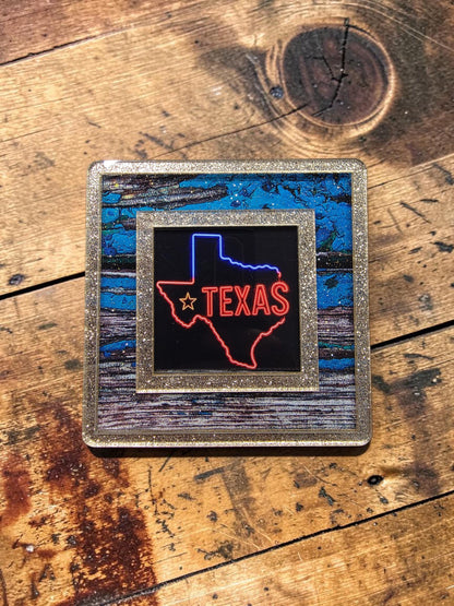 Neon Texas Interchangeable Night Light Art Scene Insert