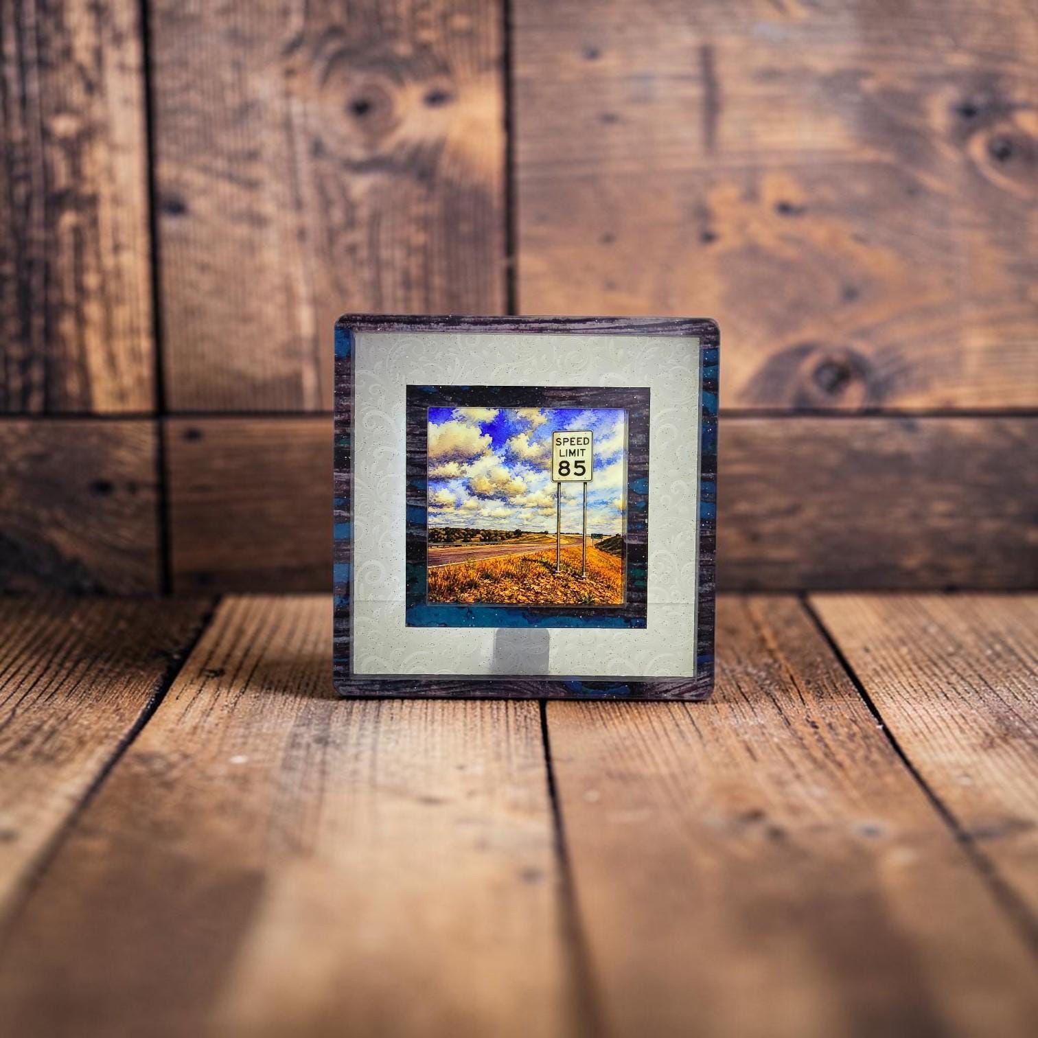 Texas Speed Limit 85 Interchangeable Night Light Art Scene