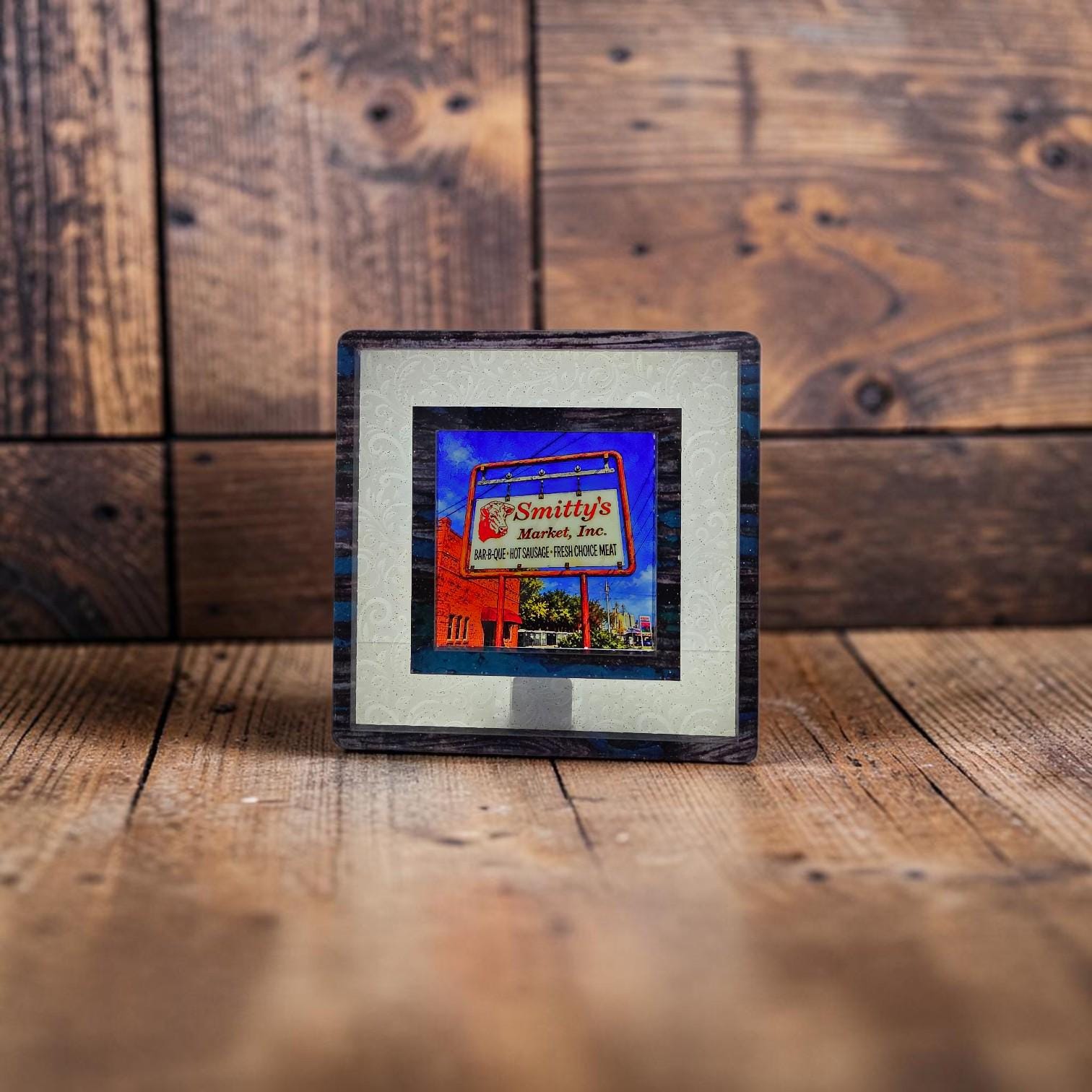 Smitty's Market BBQ Interchangeable Night Light Art Scene, Watercolor Lockhart Texas