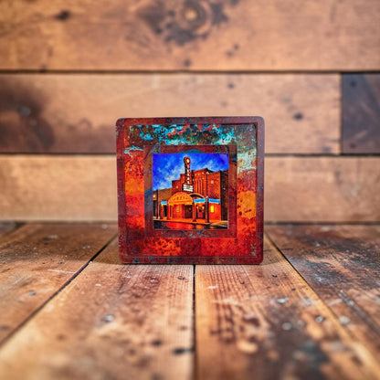 Historic Texas Theatre Interchangeable Night Light Art Scene, Watercolor Downtown Landmark