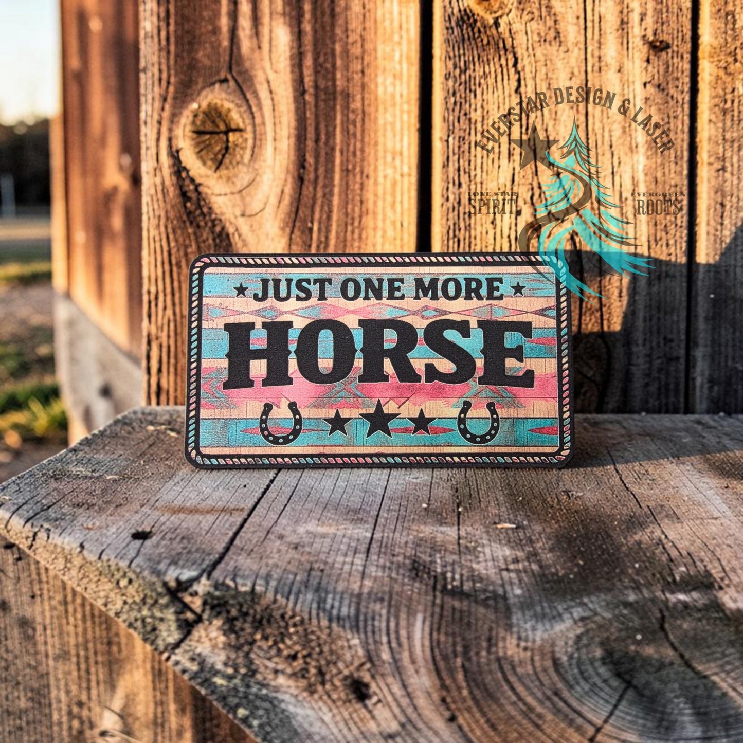 Just One More Horse UV Printed Retro Rodeo Patch