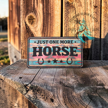 Just One More Horse UV Printed Retro Rodeo Patch