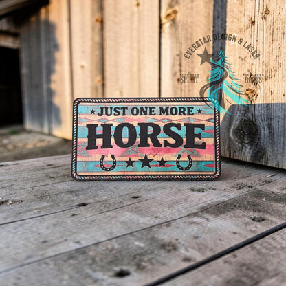 Just One More Horse UV Printed Retro Rodeo Patch