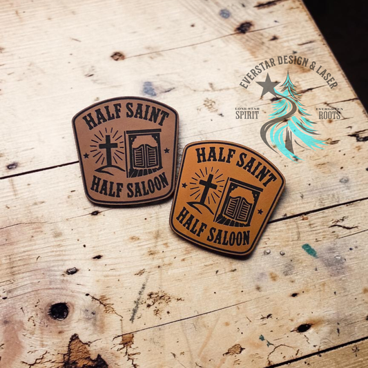Half Saint Half Saloon Leather Patch