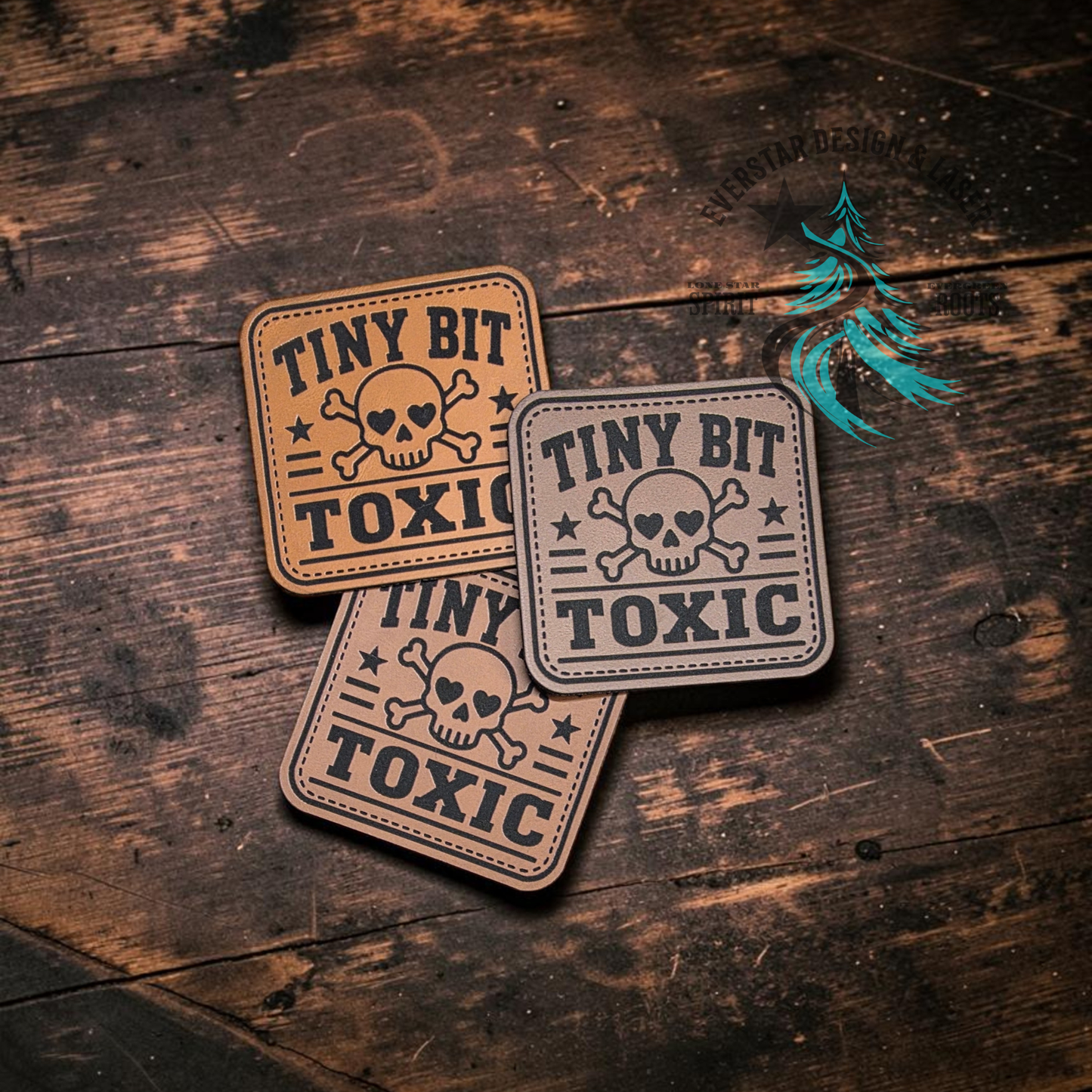 Tiny Bit Toxic Leatherette Patch