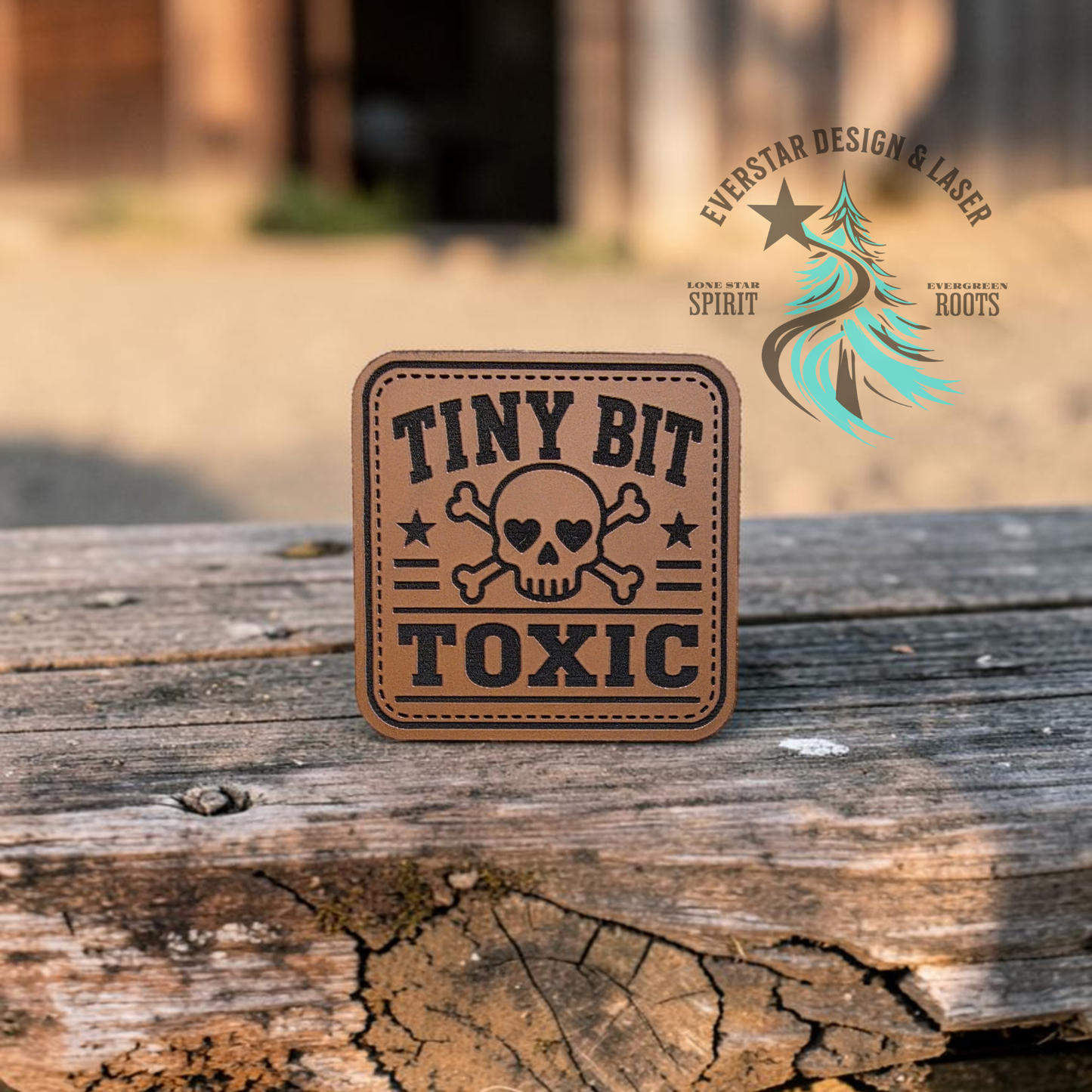 Tiny Bit Toxic Leatherette Patch