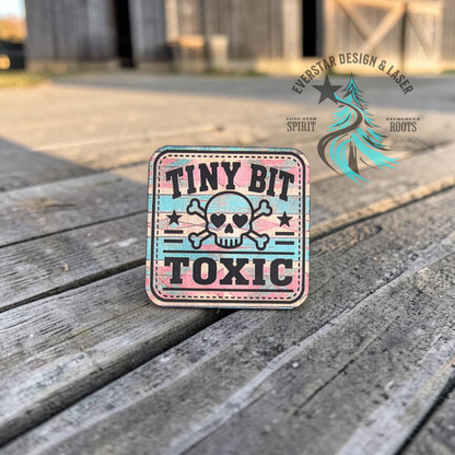 Tiny Bit Toxic Retro Rodeo Leatherette Patch