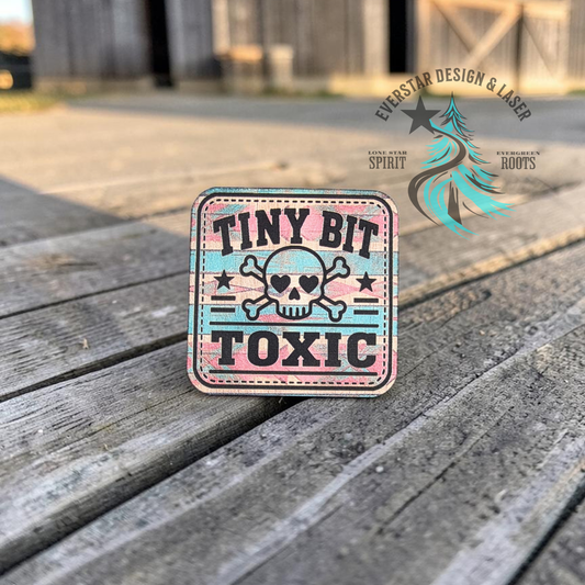Tiny Bit Toxic Retro Rodeo Leatherette Patch