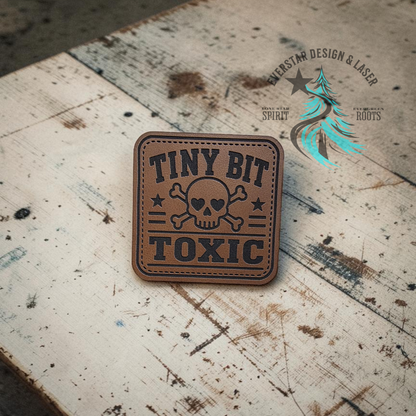 Tiny Bit Toxic Leatherette Patch