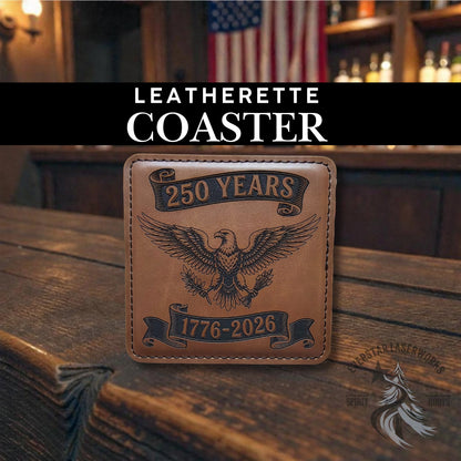 250 Years Heritage Collection Premium Leatherette® Coasters | 4" Square | Set of 6